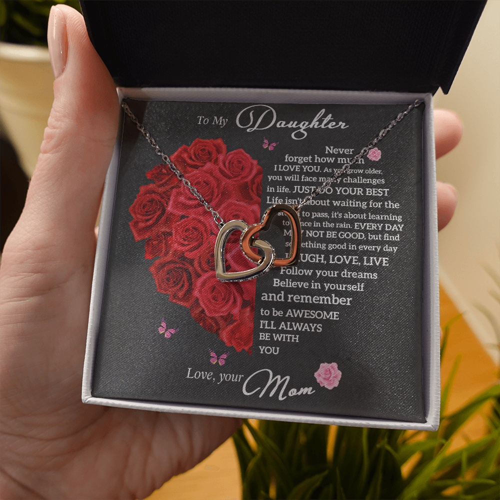 To My Daughter Necklace, Gift for Daughter from Mom, Daughter Mother Necklace