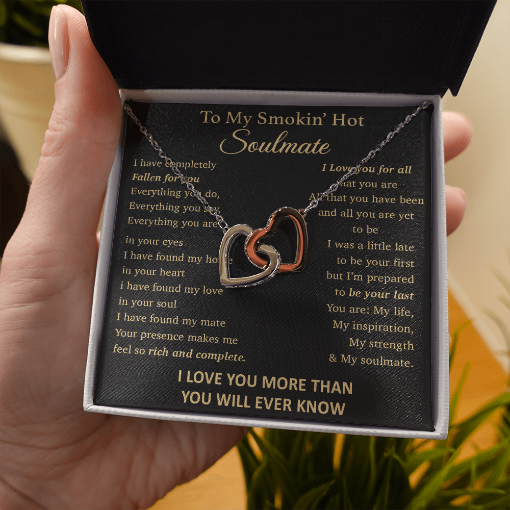 To My Soulmate Necklace Engagement Anniversary Gift for Her Birthday