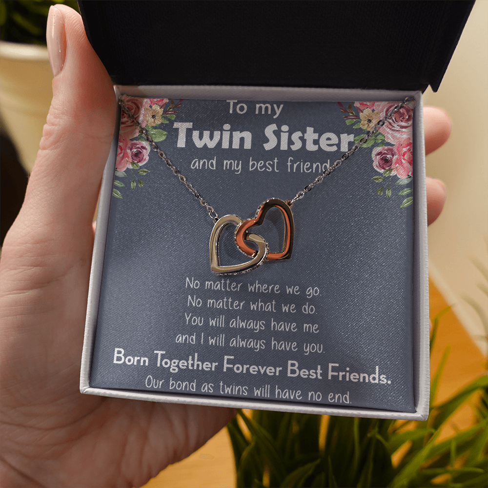 Twin Sister Necklace Gift, My Twin Necklace, Gift for Twin Sister Birthday Gift