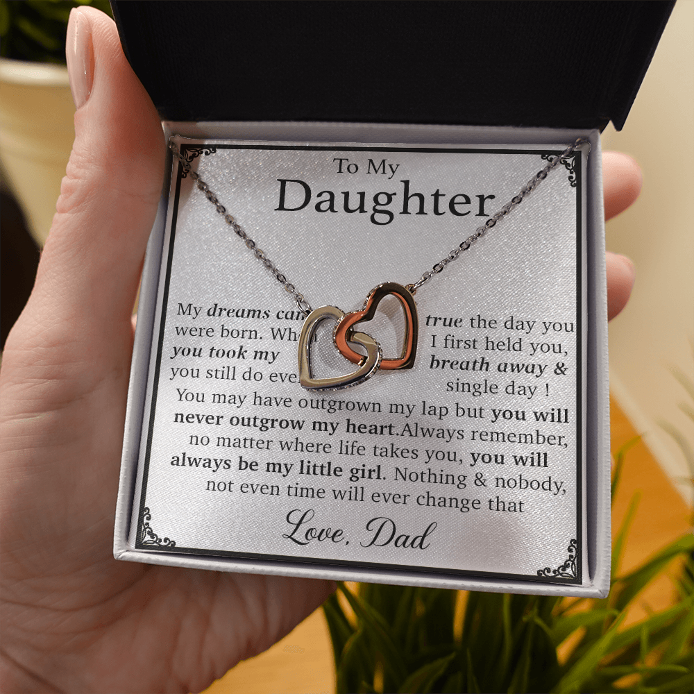 To My Daughter Necklace, Gift for Daughter from Dad, Daughter Father Necklace