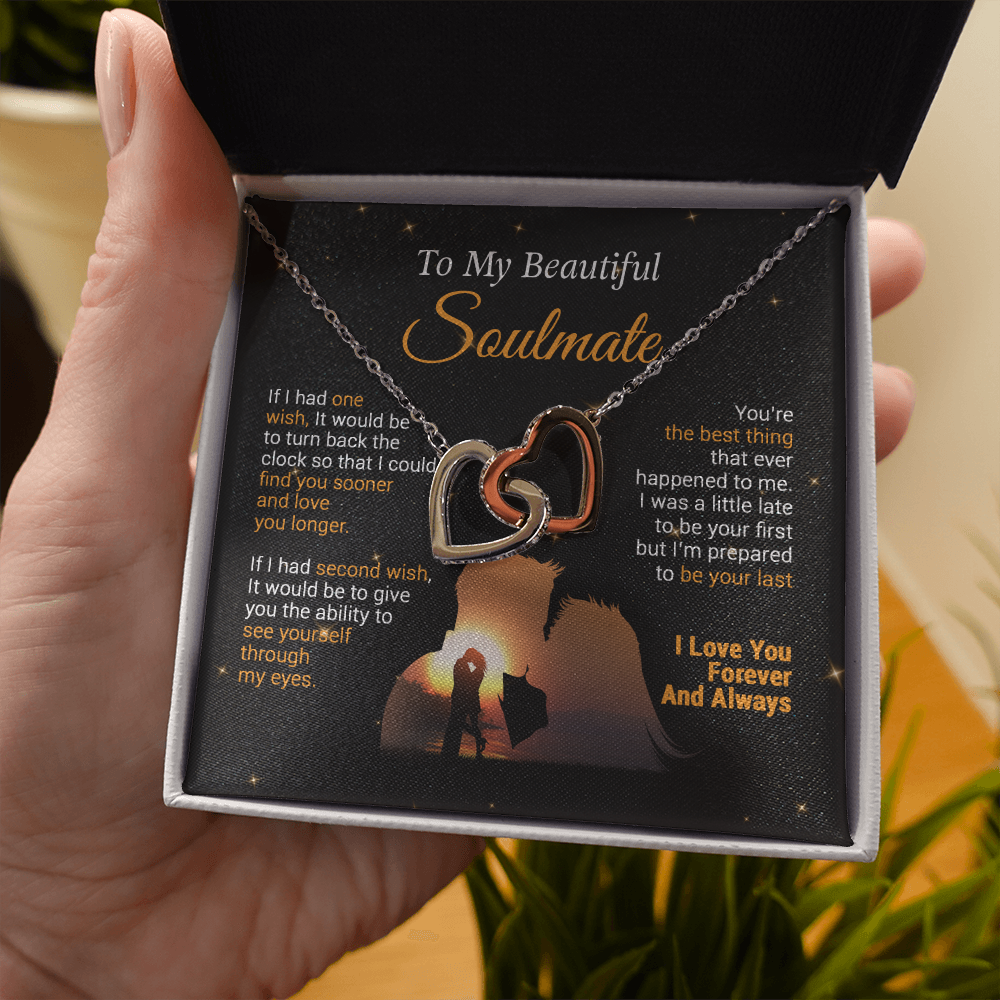 To My Soulmate Necklace, Gift For Wife Girlfriend From Husband, Valentines Day