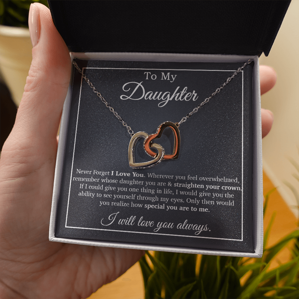 To My Daughter Necklace, Birthday Gift For Daughter,Daughter Father Necklace