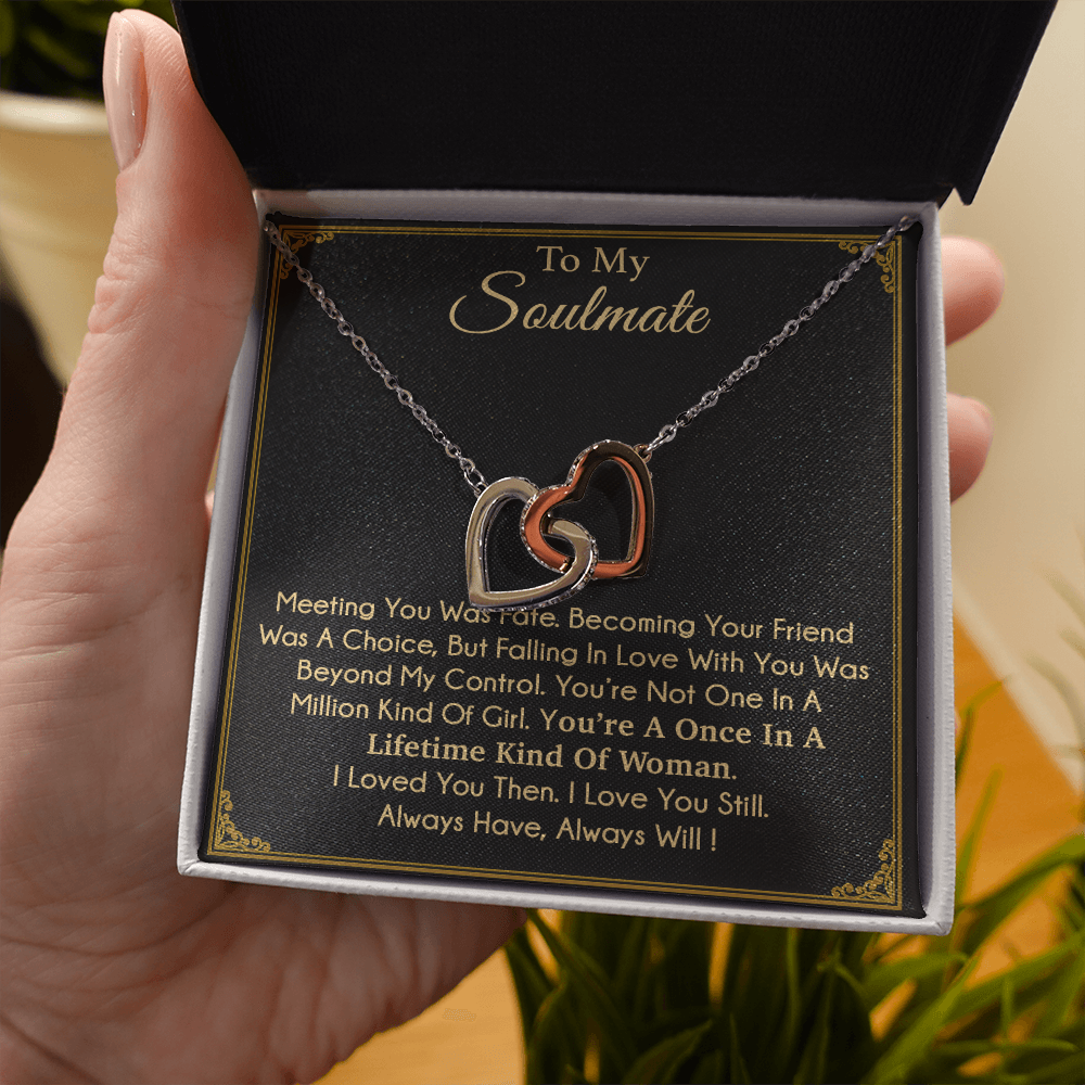To My Soulmate Necklace Engagement Anniversary Gift for Her Birthday