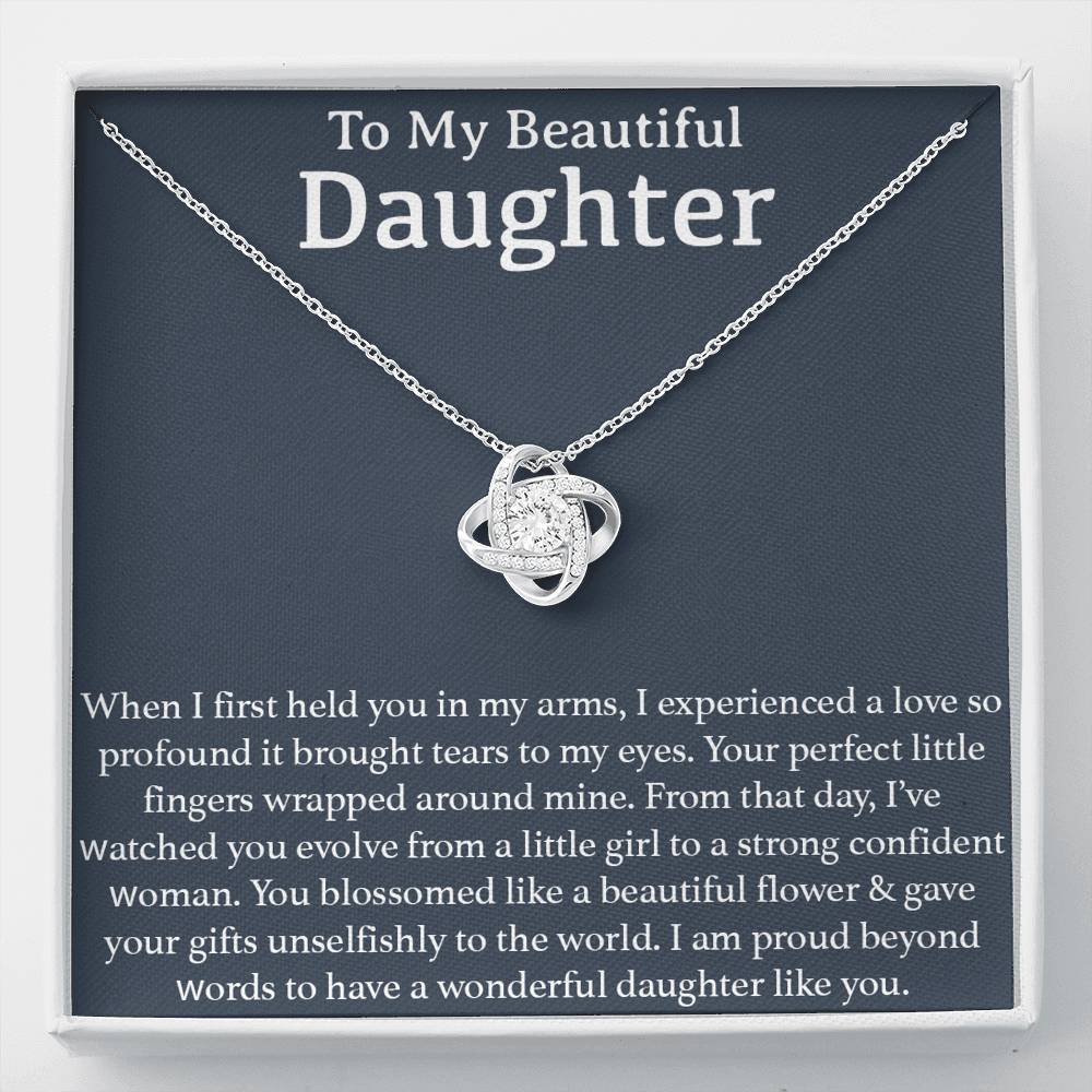 To My Beautiful Daughter Necklace, Gift for Daughter, Birthday Gift for Daughter, Mothers Day Gift for Daughter