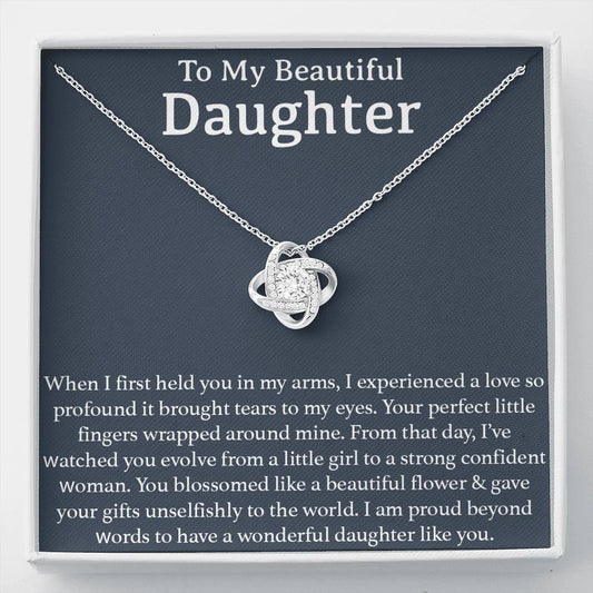 To My Beautiful Daughter Necklace, Gift for Daughter, Birthday Gift for Daughter, Mothers Day Gift for Daughter