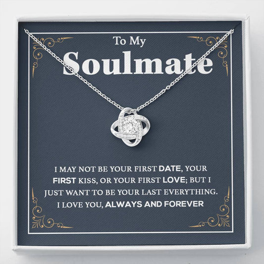 To My Soulmate Necklace, Gift For Wife Girlfriend From Husband, Birthday Gift