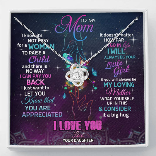 To My Mom Necklace, Gift for Mom from Daughter, Mom Wedding Gift