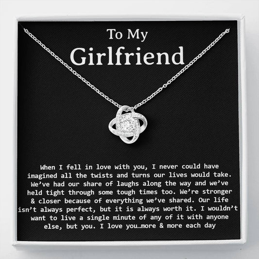To My Girlfriend Necklace, Necklace for Girlfriend,Valentine Day Gifts for Girlfriend