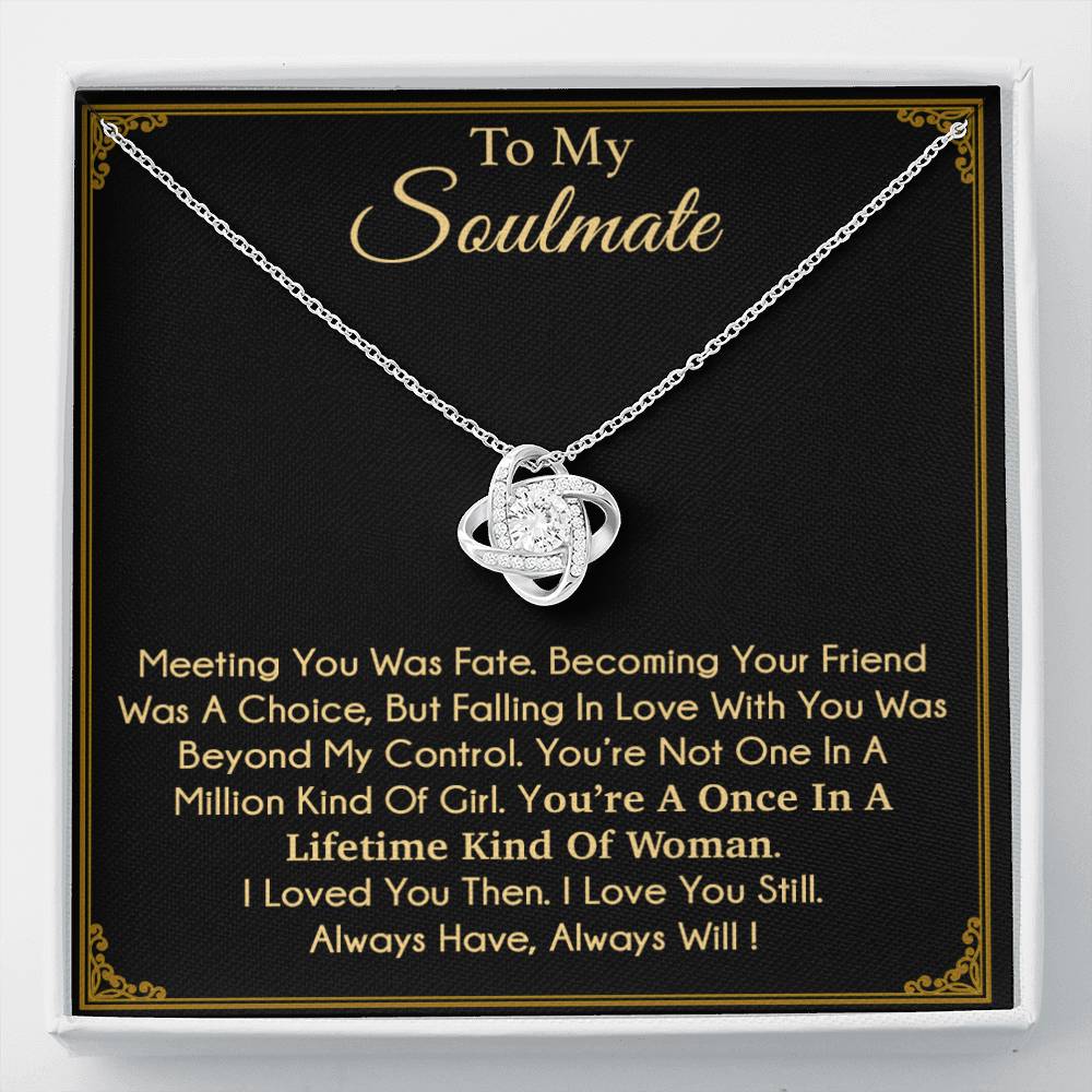 To My Soulmate Necklace Engagement Anniversary Gift for Her Birthday