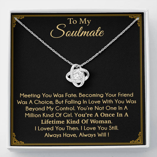 To My Soulmate Necklace Engagement Anniversary Gift for Her Birthday