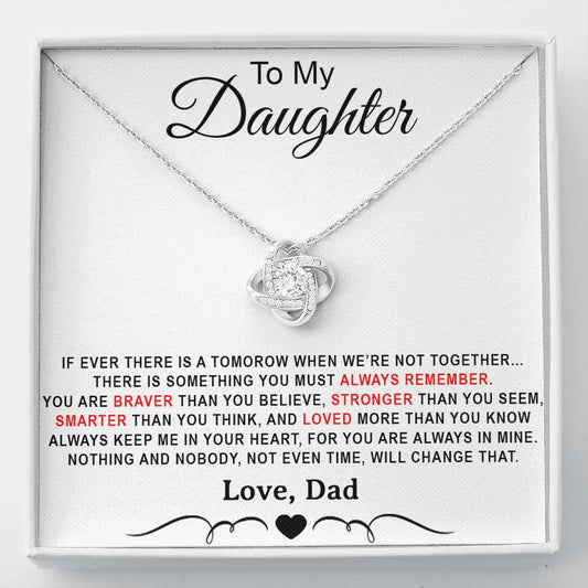 To My Daughter Necklace, Daughter Father Necklace, Daughter Gift from Dad