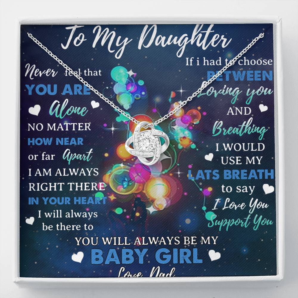 To My Daughter Necklace, Daughter Father Necklace, Daughter Gift from Dad