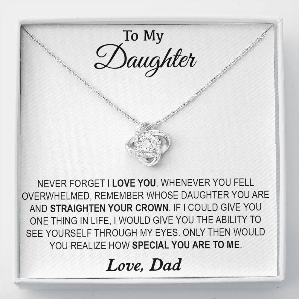 To My Daughter Necklace, Father to Daughter Gift, Birthday Gift To Daughter From Dad