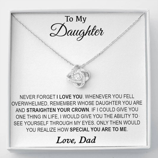 To My Daughter Necklace, Father to Daughter Gift, Birthday Gift To Daughter From Dad