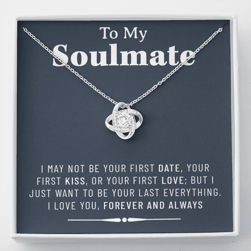 To My Soulmate Necklace, Valentines Day Pendants Gifts For Her , Birtday Gift