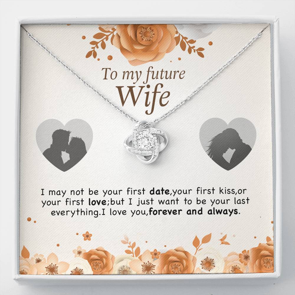 To My Future Wife Love Knot Necklace, Engagement Gift for Future Wife Gift