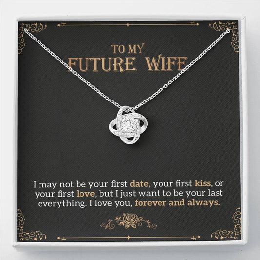 To My Future Wife Love Knot Necklace, Engagement Gift for Future Wife Gift