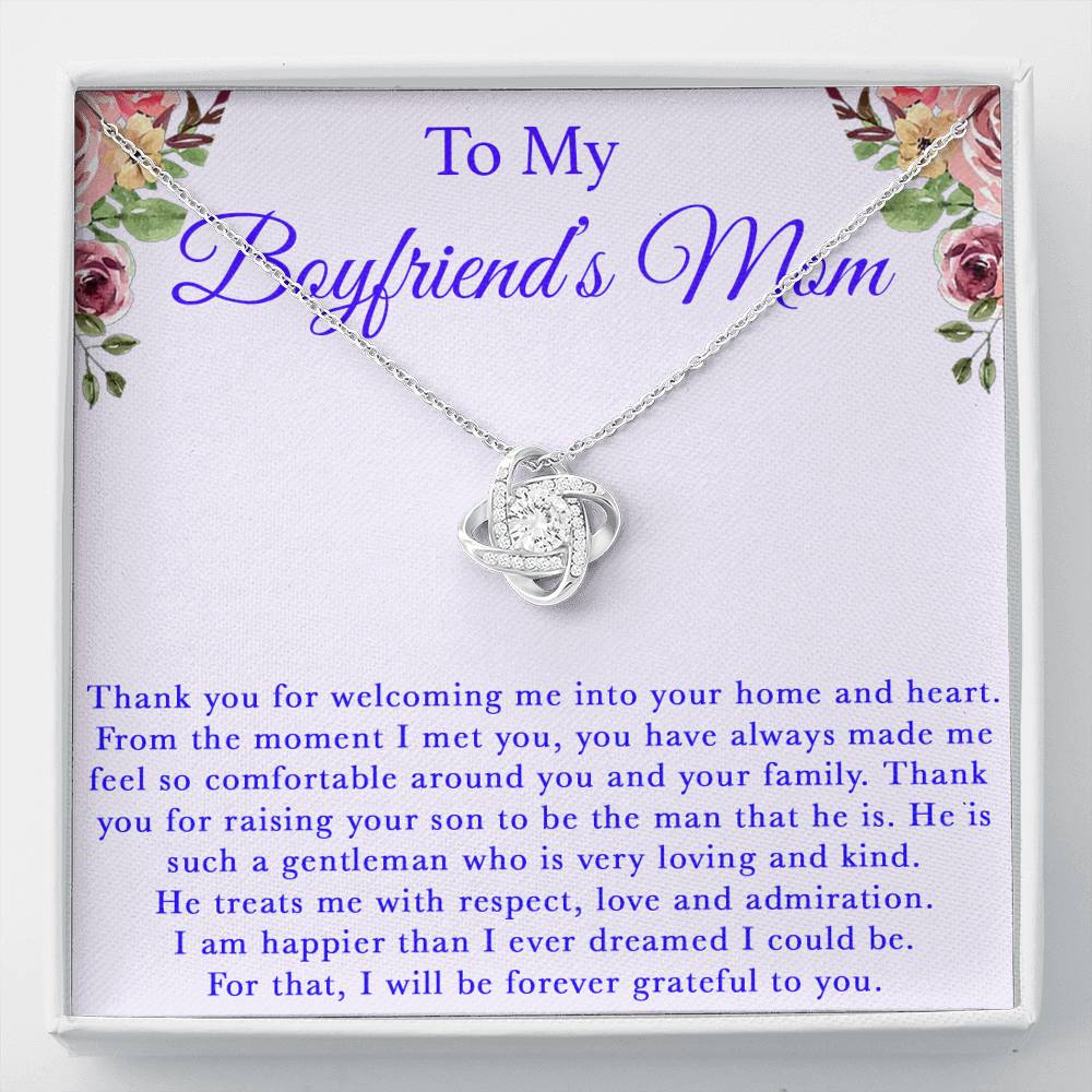 To My Boyfriend's Mom Necklace, For My Boyfriend's Mom, Birthday Gift