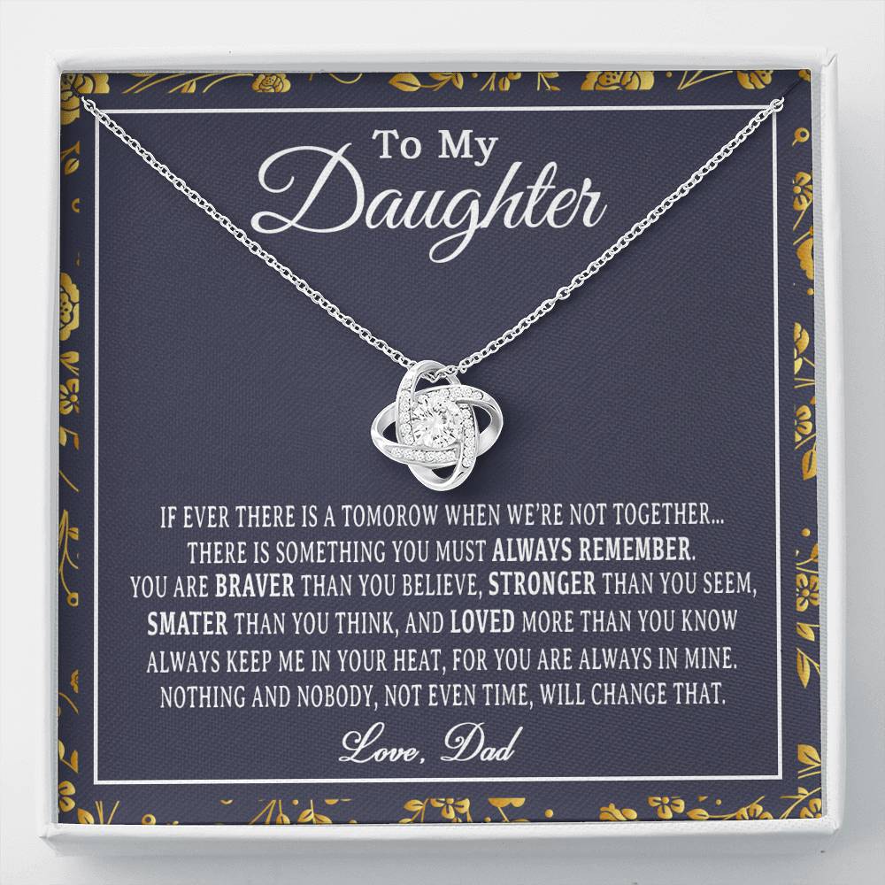 To My Daughter Necklace, Daughter Father Necklace, Daughter Gift from Dad