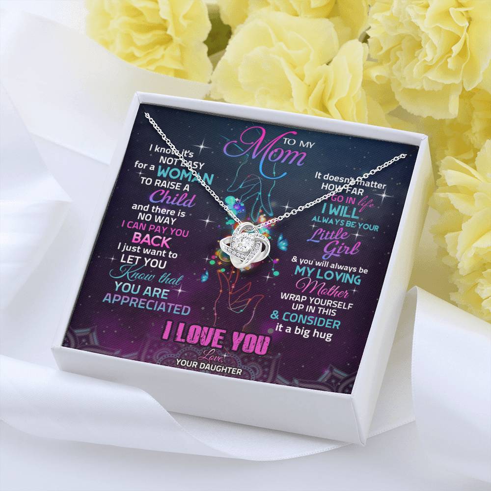 To My Mom Necklace, Gift for Mom from Daughter, Mom Wedding Gift