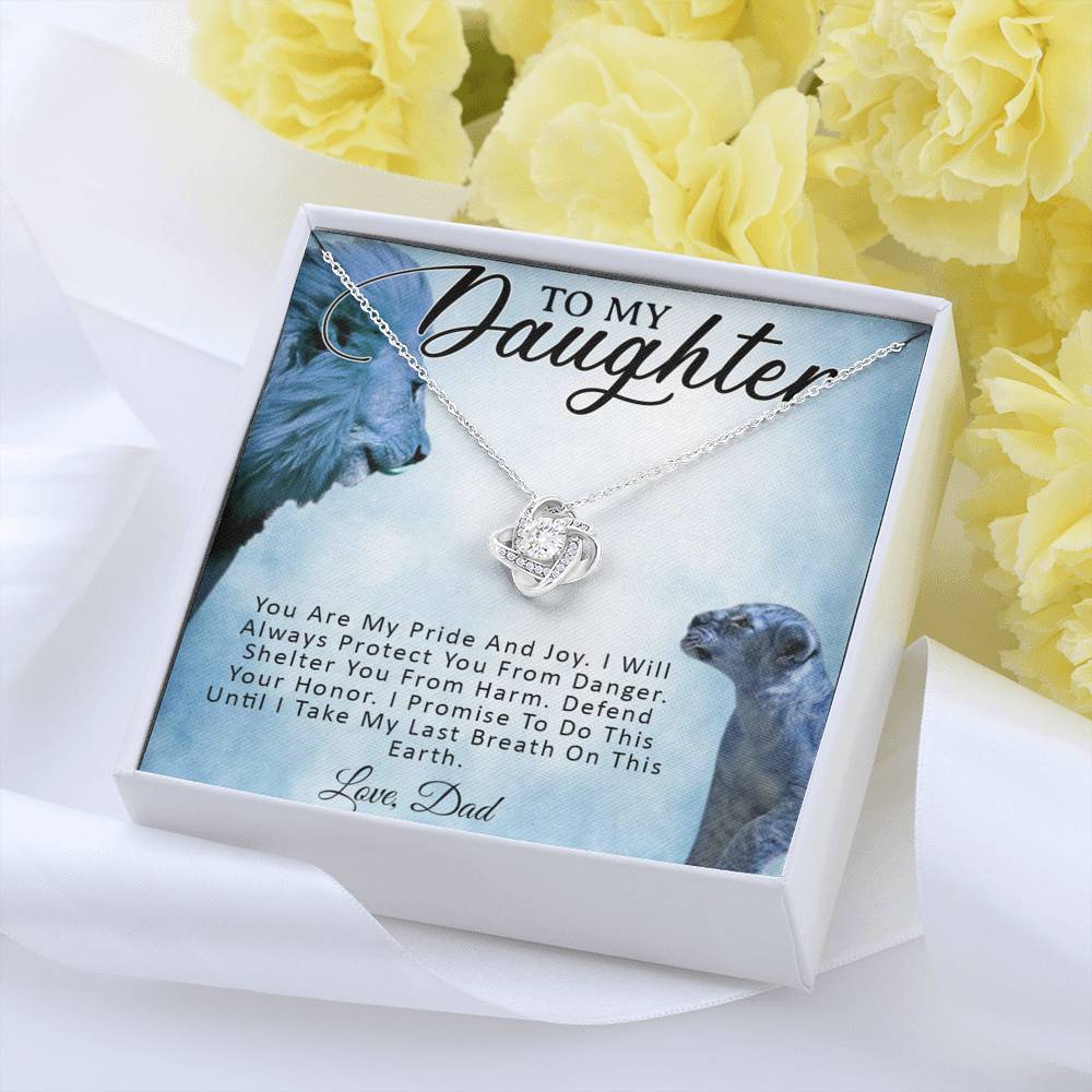 To My Daughter Necklace, Daughter Father Necklace, Daughter Gift from Dad