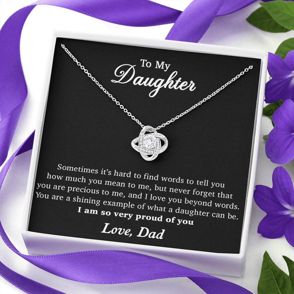 To My Daughter Necklace, Gift for Daughter from Dad, Birthday Gifts