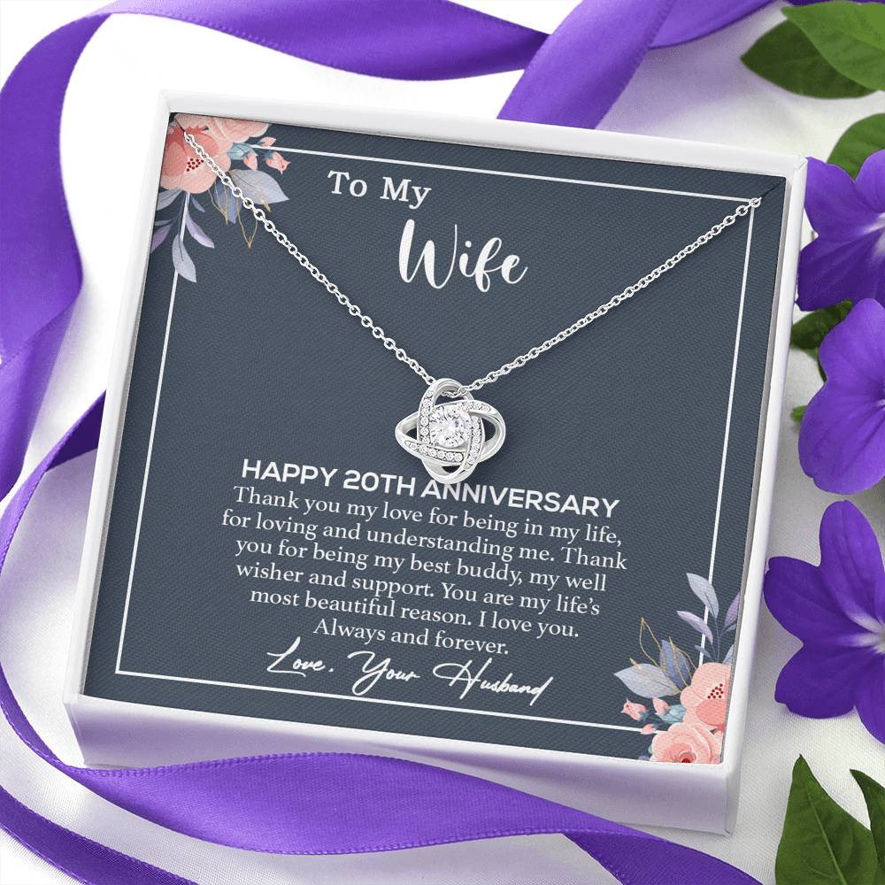 20th Anniversary Gift For Wife Necklace, 20 Year Anniversary, 20th Wedding Gift