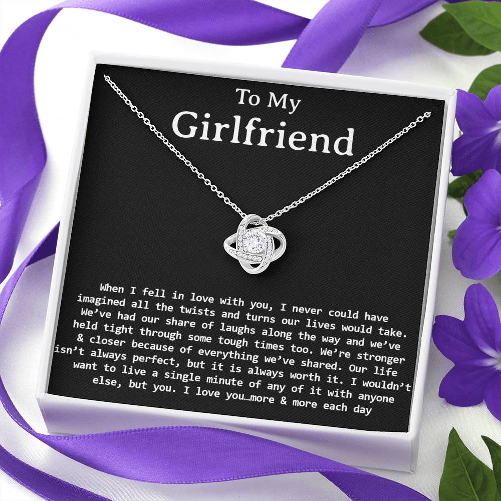 To My Girlfriend Necklace, Necklace for Girlfriend,Valentine Day Gifts for Girlfriend