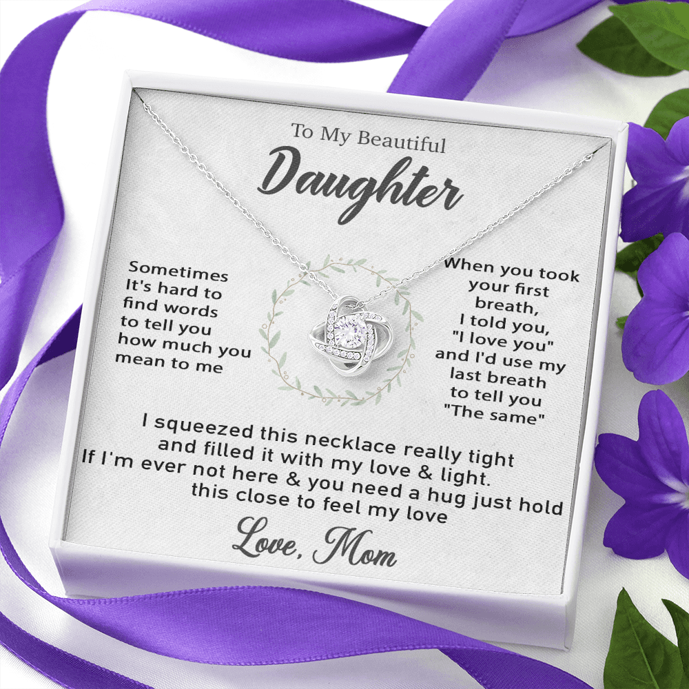 To My Daughter Necklace, Gift For Daughter From Mom, Daughter Mother Necklace