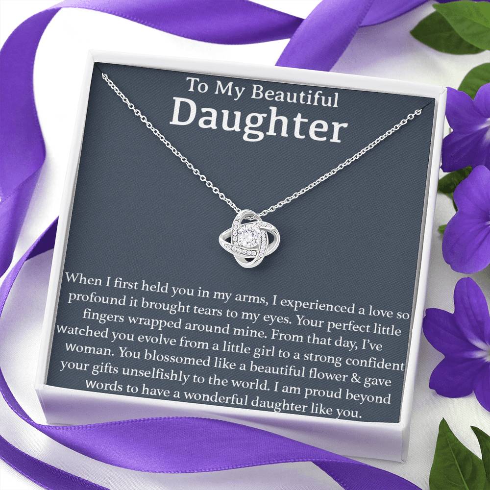 To My Beautiful Daughter Necklace, Gift for Daughter, Birthday Gift for Daughter, Mothers Day Gift for Daughter