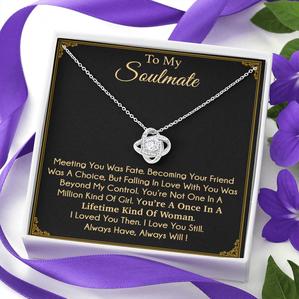 To My Soulmate Necklace Engagement Anniversary Gift for Her Birthday