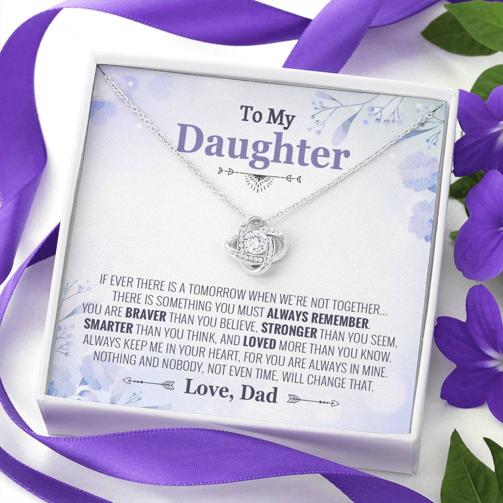 To My Daughter Necklace, Daughter Father Necklace, Daughter Gift from Dad