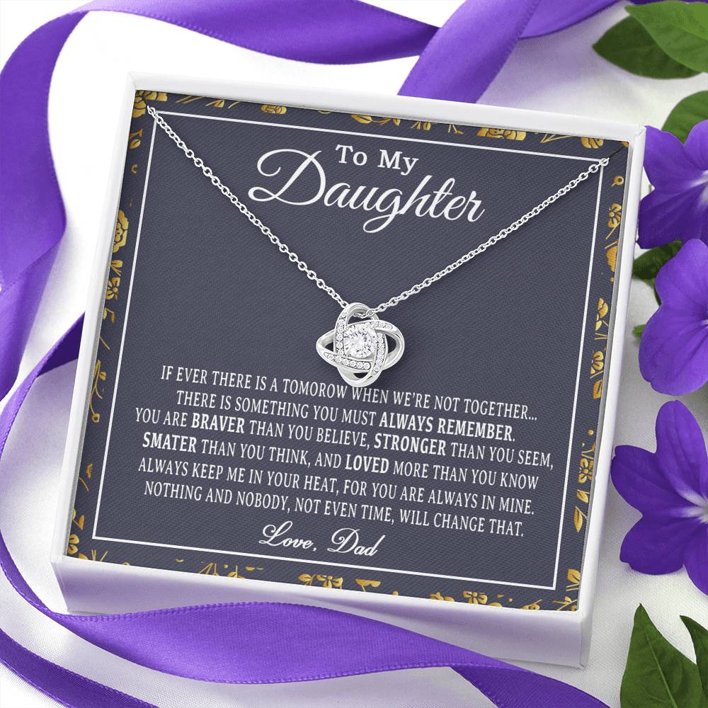 To My Daughter Necklace, Daughter Father Necklace, Daughter Gift from Dad