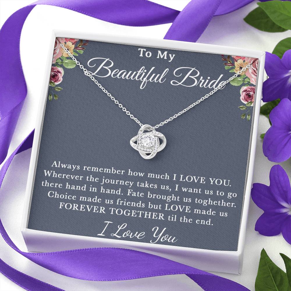 To My Bride Gift From Groom Necklace, Wedding Day Gift For Bride From Groom, Groom To Future Wife Gift