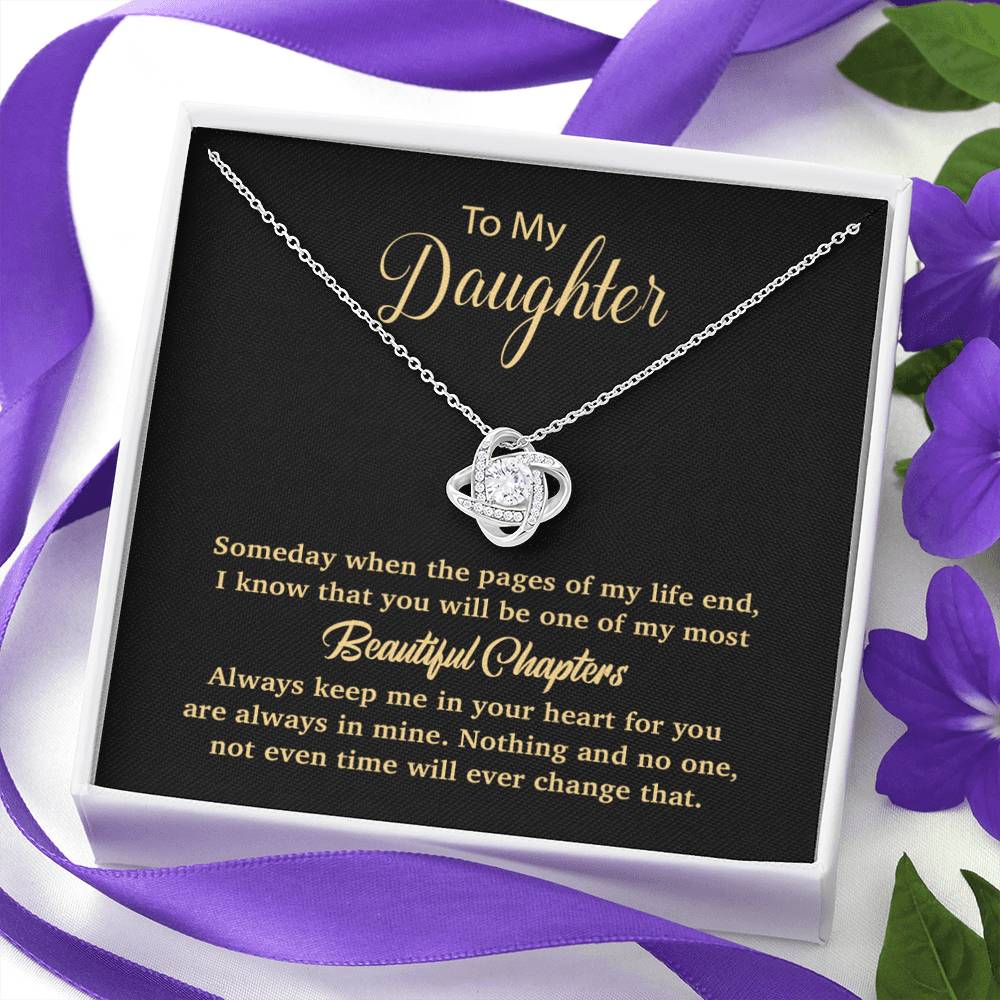 To my daughter Necklace, Gift For Daughter From Mom, Daughter Mother Necklace