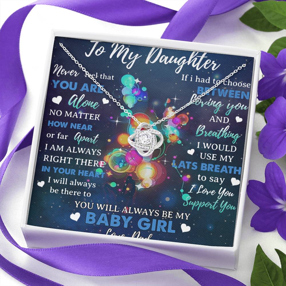 To My Daughter Necklace, Daughter Father Necklace, Daughter Gift from Dad