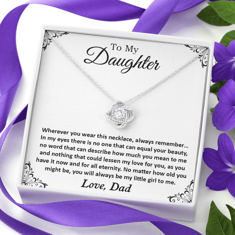 To My Daughter Necklace, Gift For Daughter From Dad, Daughter Father Necklace