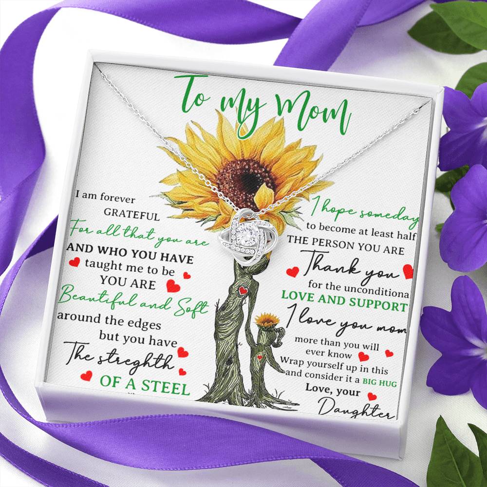 To my Mom Necklace , Happy Mother Day Necklace, Mom Gift from Daughter