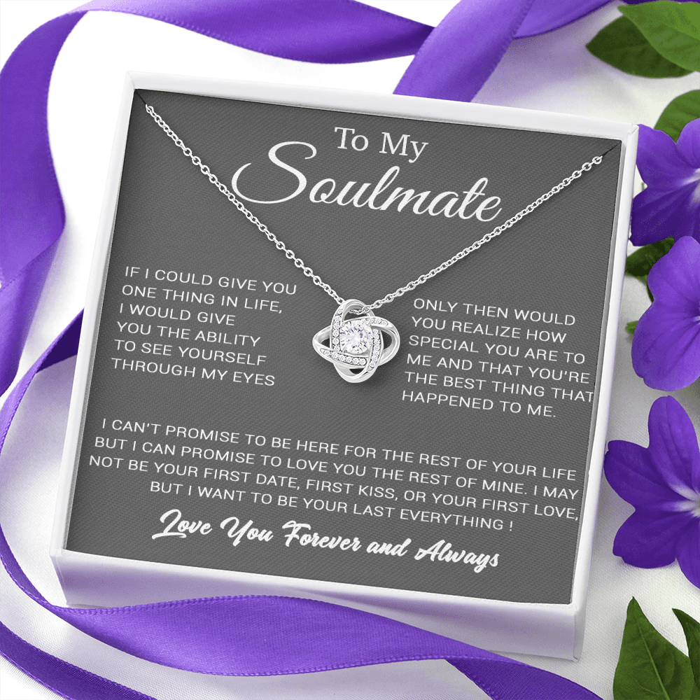 To My Soulmate Necklace, Gift For Wife Girlfriend From Husband, Valentines Day