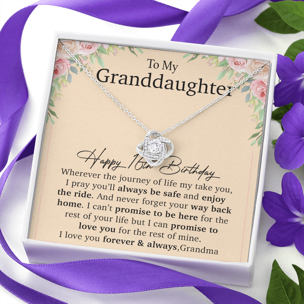 Happy 16th Birthday, To My Granddaughter Necklace, Gift For Granddaughter