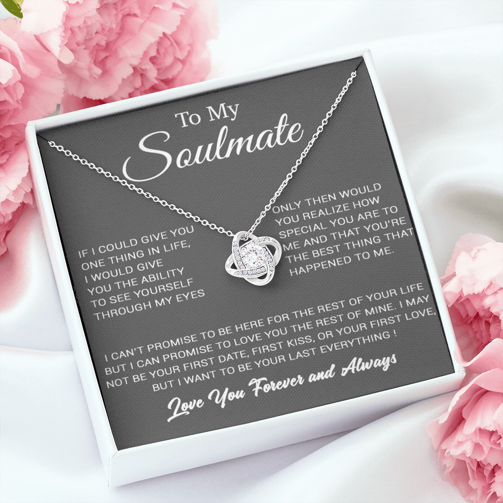 To My Soulmate Necklace, Gift For Wife Girlfriend From Husband, Valentines Day