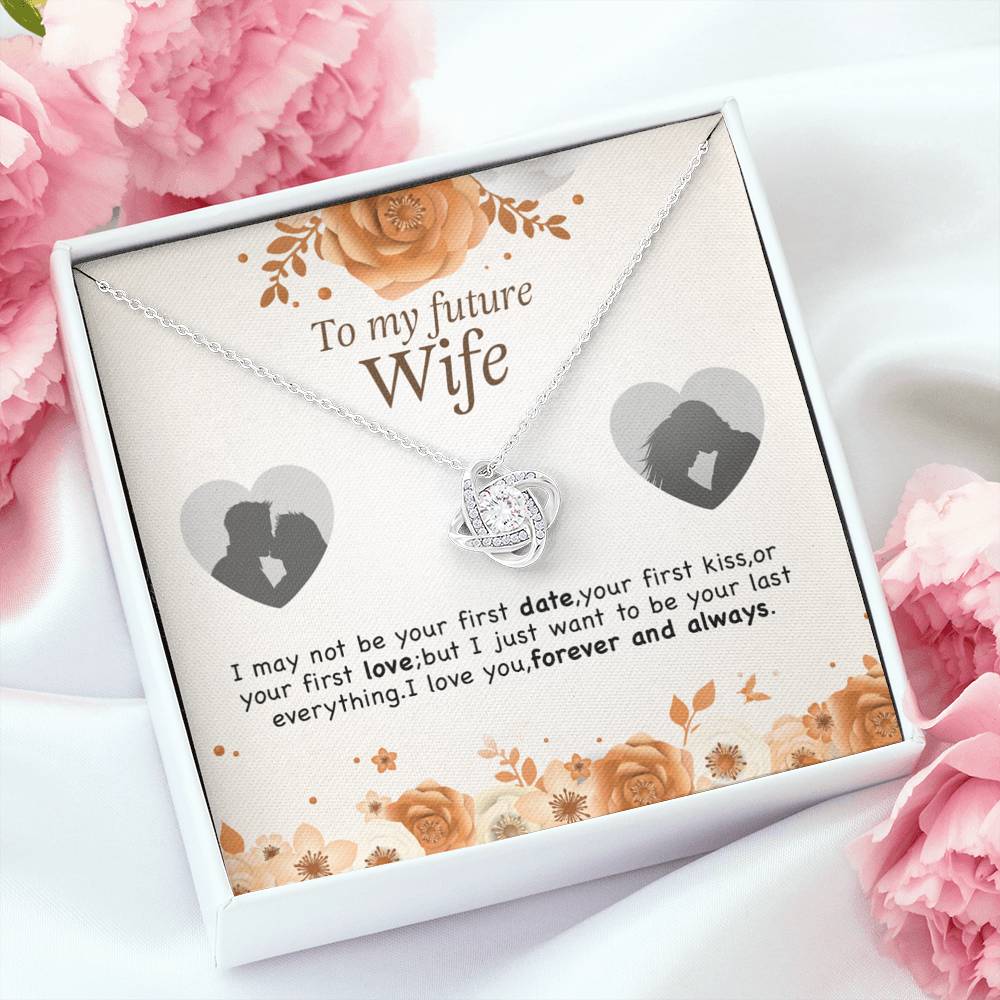 To My Future Wife Love Knot Necklace, Engagement Gift for Future Wife Gift