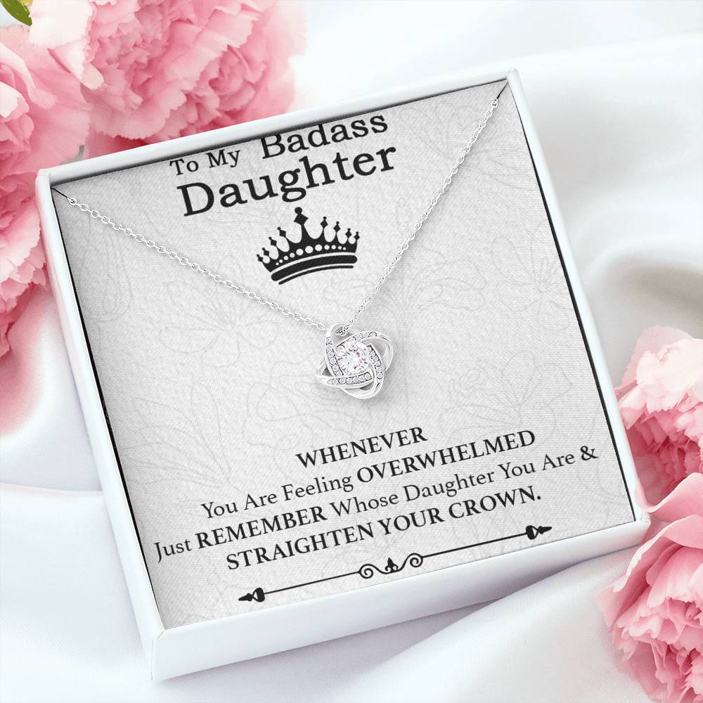 To My Badass Daughter Necklace From Mom, Badass Daughter Necklace Birthday Gift