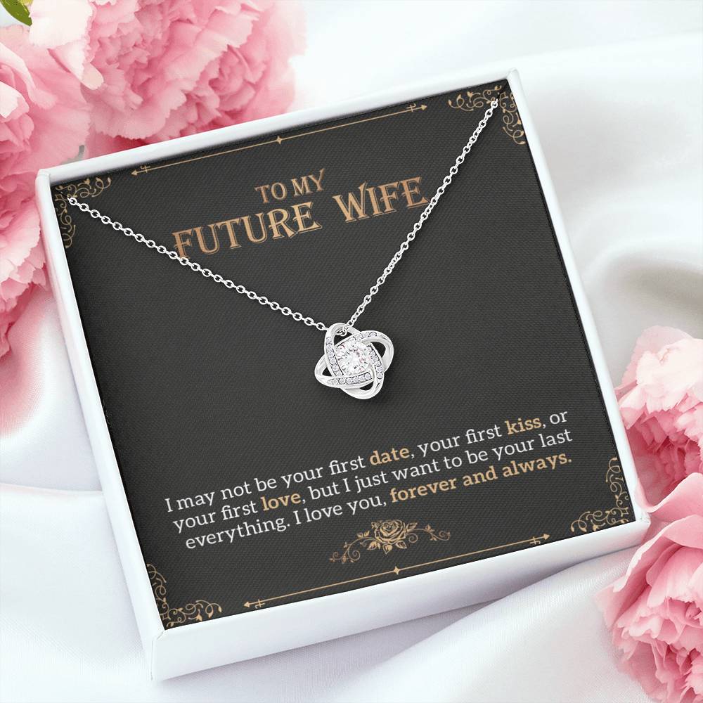 To My Future Wife Love Knot Necklace, Engagement Gift for Future Wife Gift