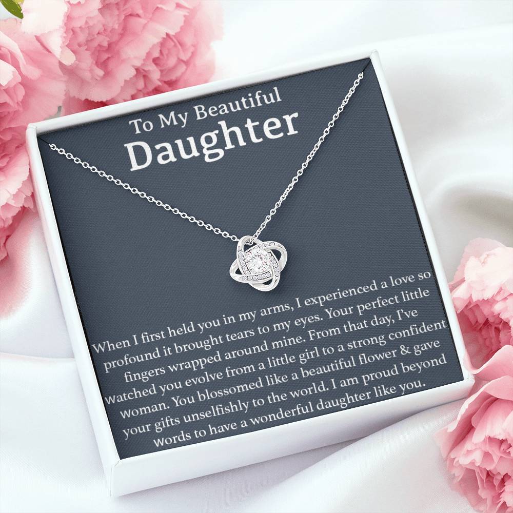 To My Beautiful Daughter Necklace, Gift for Daughter, Birthday Gift for Daughter, Mothers Day Gift for Daughter