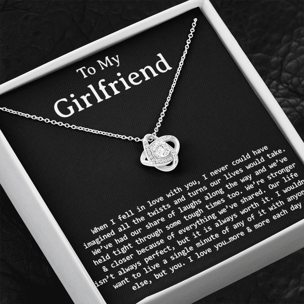 To My Girlfriend Necklace, Necklace for Girlfriend,Valentine Day Gifts for Girlfriend