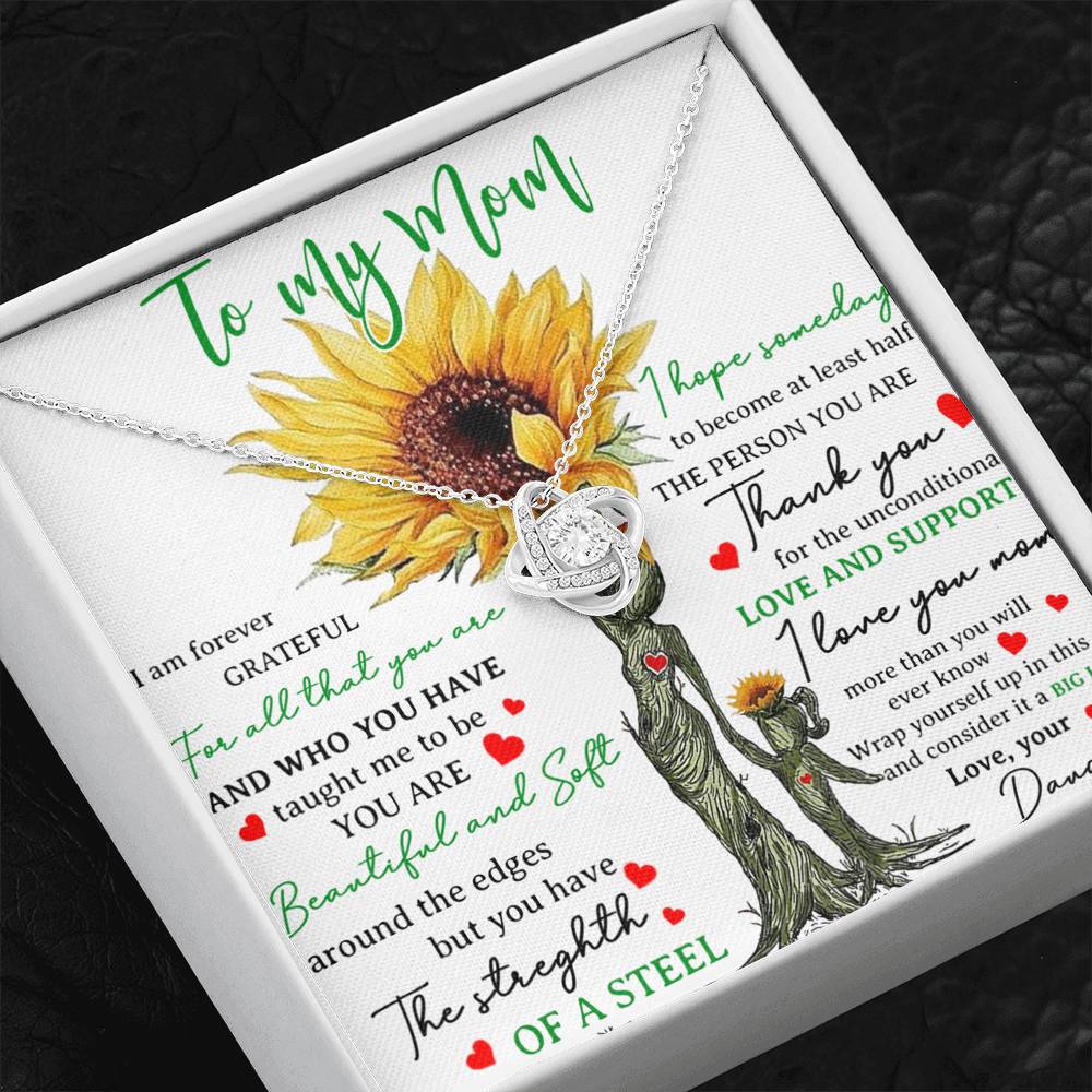 To my Mom Necklace , Happy Mother Day Necklace, Mom Gift from Daughter