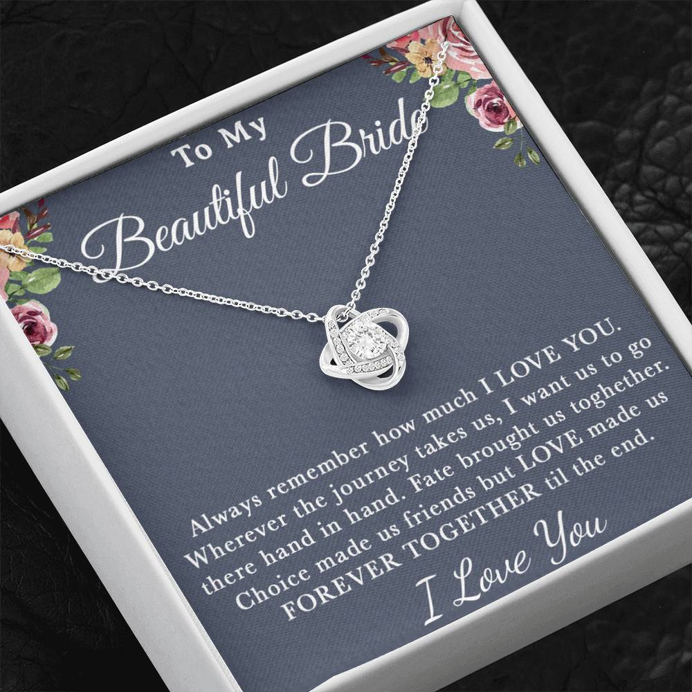 To My Bride Gift From Groom Necklace, Wedding Day Gift For Bride From Groom, Groom To Future Wife Gift