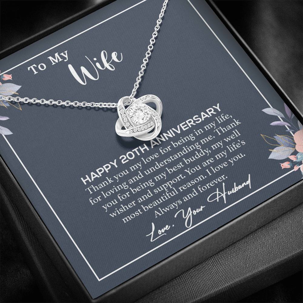 20th Anniversary Gift For Wife Necklace, 20 Year Anniversary, 20th Wedding Gift