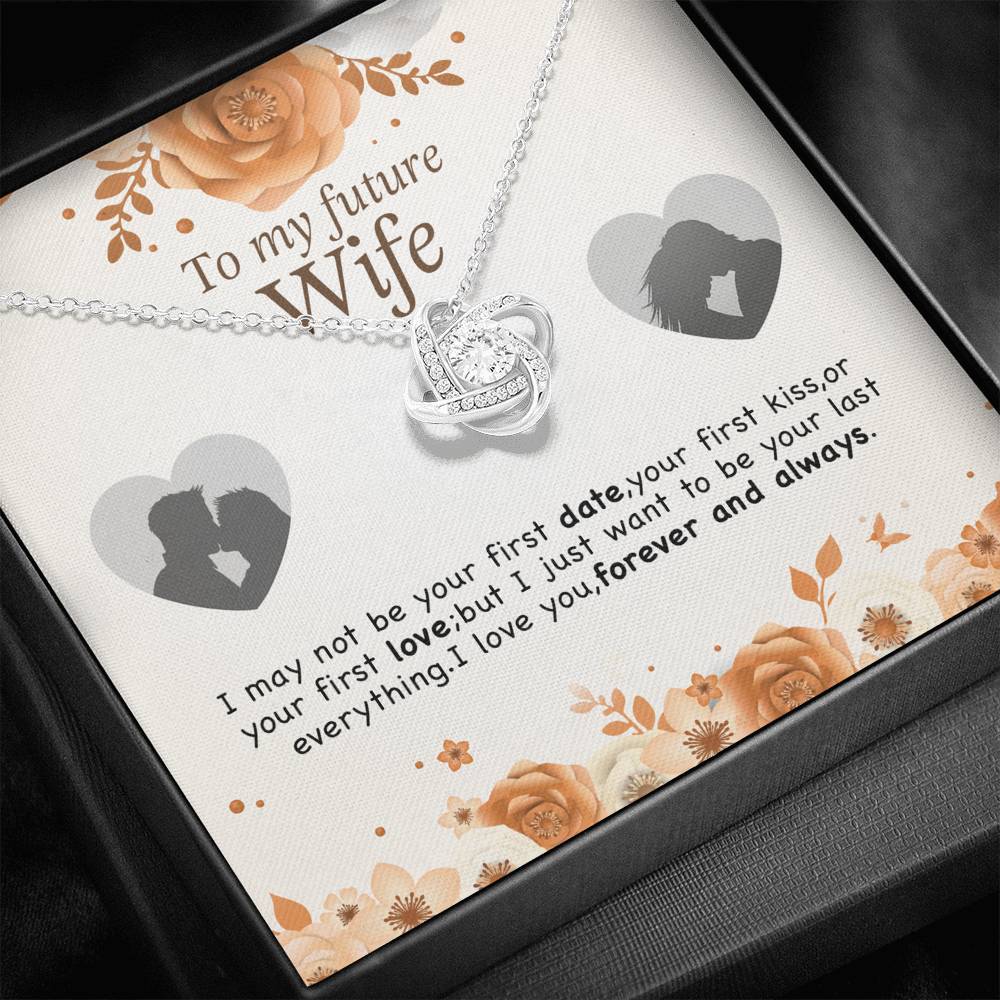 To My Future Wife Love Knot Necklace, Engagement Gift for Future Wife Gift